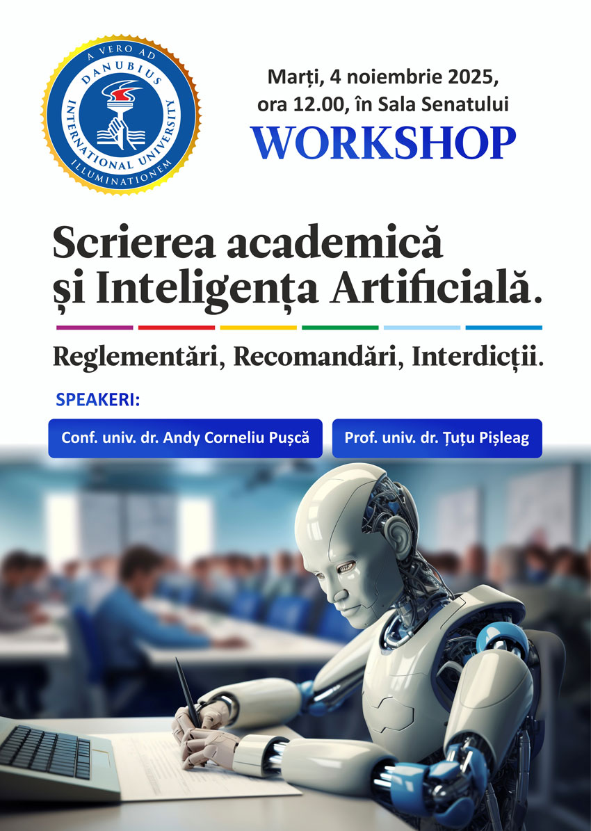 Workshop „Scrierea academică și Inteligența Artificială. Reglementări, Recomandări, Interdicții” la UID