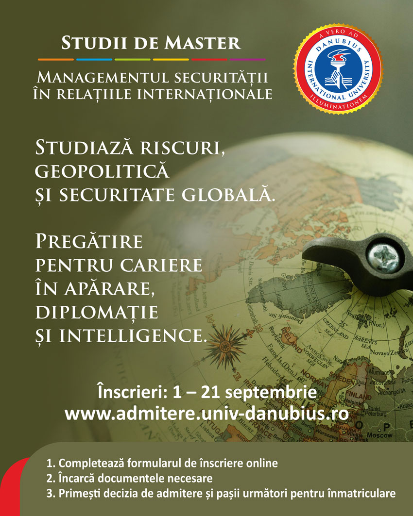 Master în Managementul Securității în Relațiile Internaționale – Oportunitate pentru Viitorul Tău Profesional
