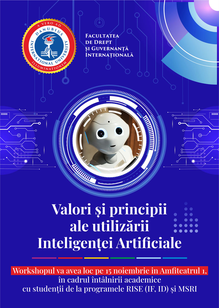 Workshop academic: Valori și principii ale utilizării Inteligenței Artificiale