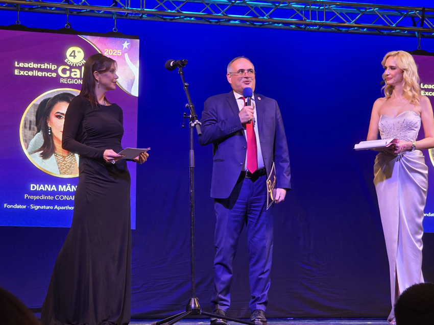 Distincție acordată Președintelui Consiliului de Administrație, dr. Andy Pușca la Leadership Excellence Gala